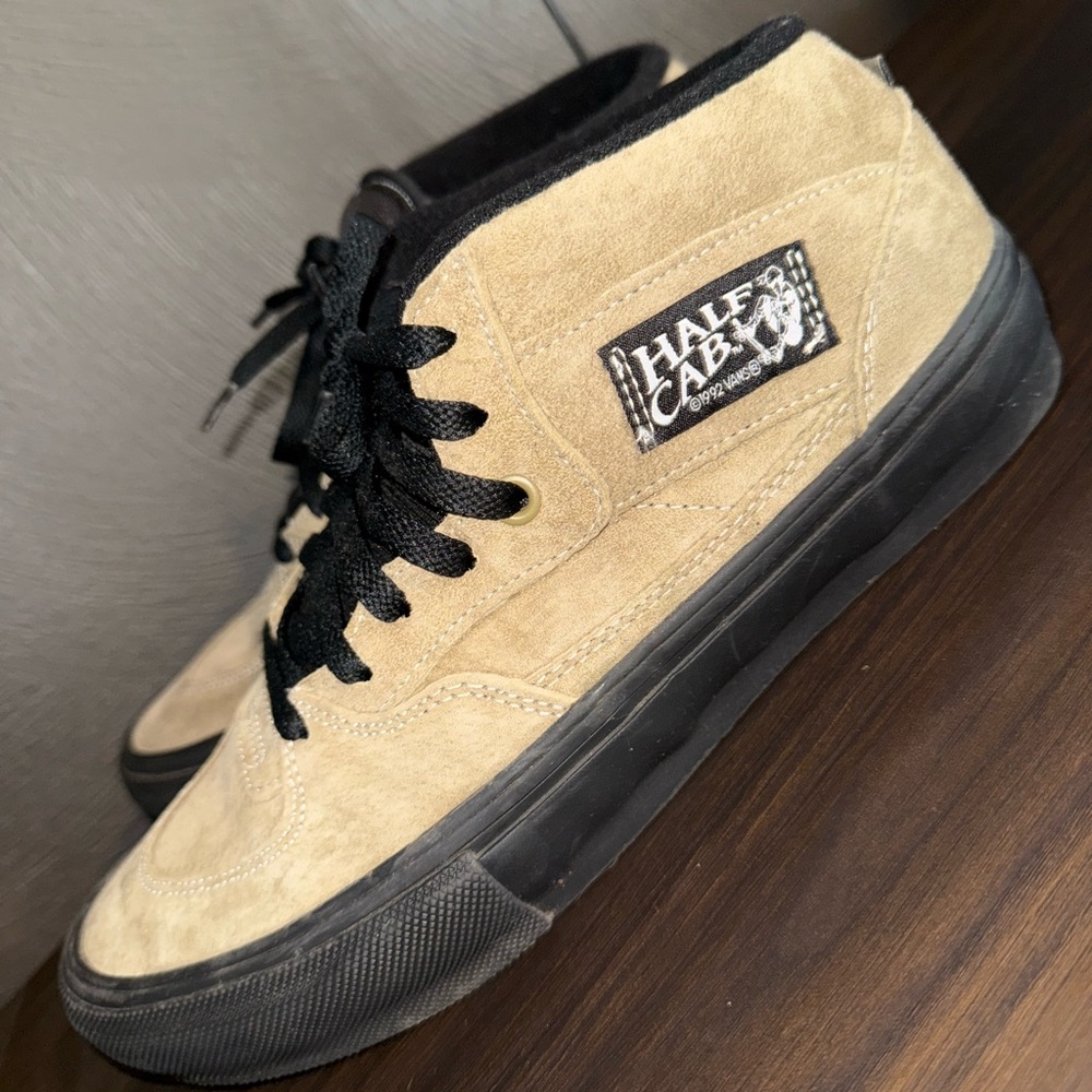 Vans Tan and Black Men's Sneakers